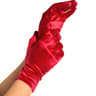 Leg Avenue – kurze Satin-Handschuhe, elastisch, Einheitsgröße