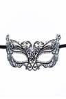 Be Lily – Venezianische Maske aus Metall mit Strasssteinen, schwarz (schwarz 5)