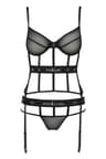 Passion Devil Collection – Corsage mit String und Strumpfhaltern