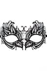 Be Lily – Venezianische Maske aus Metall mit Strasssteinen, schwarz