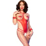 Chilirose – Ouvert-Body-Set mit Handschellen und Augenmaske