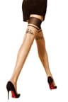 Legg Story Paula – Strumpfhose mit Muster in Schwarz-Natur