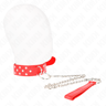 Kink – Nietenhalsband mit Ring und Leine, 36–50 cm