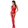 Passion BS052 – Netz-Bodystocking mit Stickerei und Schrittöffnung