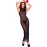 Chilirose – langes Babydoll-Set aus Spitze mit Federkitzler