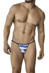 Cut4Men SPX – Mini-Tanga im maritimen Sailor-Look mit Streifen in Blau-Weiß