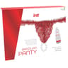 Intt Brazilian Panty Black – Perlenhöschen mit Erdbeer-Gleitgel, 50 ml