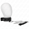 KINK Halskette mit silbernen Nieten, Modell 1 – Halsband mit Leine