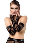 Noir Handmade F361 Bondesque Opera-Handschuhe mit Daumenschlaufe
