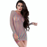 Chilirose Minikleid – nahtloses Sexy-Kleid in Mehrfarben-Design