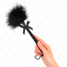 Kink Federstab mit schwarzer Schleife – Federkitzler mit Seilgriff, 25 cm
