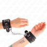 Kink – Handgelenkfesseln, Schwarz, mit Herzeinlage