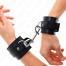 Kink – Handgelenkfesseln, Schwarz, mit Nietenreihe