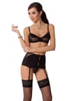 Passion Sandra – Dessous-Set aus Bügel-BH, Gürtel und String