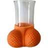 Diablo Picante – Glas-Schnapsglas mit Gummieiern, Naturton