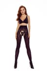 Passion Tiopen 025 – Strumpfhose ouvert mit Rautenmuster