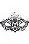 Be Lily – Venezianische Maske aus Metall mit Strasssteinen, schwarz (schwarz 6)