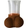 Diablo Picante – Glas-Schnapsglas mit Gummieiern, Mulattenton