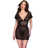 Chilirose Babydoll mit Herzapplikation – Tüll-Babydoll mit Tanga