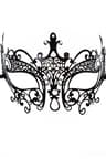 Be Lily – Venezianische Maske aus Metall mit Strasssteinen, schwarz (schwarz 7)