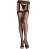 Leg Avenue – Nylonstrümpfe mit angenähtem Strumpfband aus Spitze