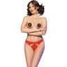 Chilirose Weihnachtsset – Nipple Covers und Höschen in Rot