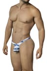 Cut4Men SPX – Bulge Thong im maritimen Sailor-Look mit Streifen in Blau-Weiß