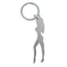 Diablo Picante – Flaschenöffner-Schlüsselanhänger mit weiblicher Silhouette, Silberfarben