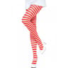 Leg Avenue Striped Tights – gestreifte Strumpfhose in Weiß/Rot