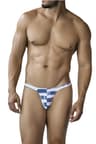 Cut4Men SPX – Brazilian-Thong im maritimen Sailor-Look mit Streifen in Blau-Weiß