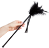 Secretplay Federkitzler – 40 cm mit Griffstab, schwarz