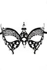 Be Lily – Venezianische Maske aus Metall mit Strasssteinen, schwarz (schwarz)